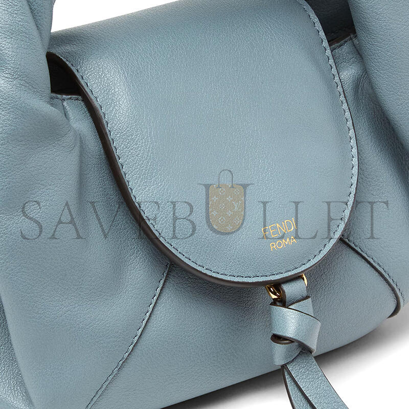 FENDI SPY MINI MERCURY BLUE LEATHER MINI-BAG ‎8BS110AYCTF1UJC (15*12.5*11cm)